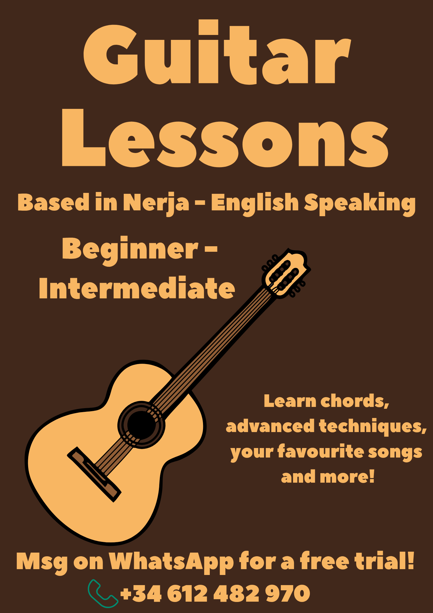 You are currently viewing Guitar Lessons – Based in Nerja